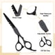 thumbnail image 3 of Unique Bargains Tijeras profesionales para cortar el cabello, tijeras negras de 0,91 x 0,67 de acero inoxidable para cortar el cabello, 3 of 7