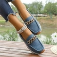 thumbnail image 5 of Women’s Casual Summer Loafers Light Flat Shoes with Rhinestone Chain Detail for Everyday Wear, 5 of 9