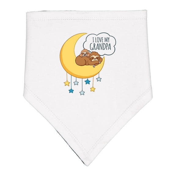 Inktastic I Love My Grandpa Baby Bandana Bib