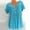 #-Sky Blue, variant on Pntutb Womens Summer Shirts,Women's Plus Size Short Sleeve V-Neck Print Blouse Pullover Tops