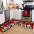 thumbnail image 1 of Christmas Kitchen Carpet (2 Pieces) Merry Christmas Kitchen Carpet Washable Cushion Comfortable Kitchen Carpet Set 2PCS Doormat Area Rug 2x6, 1 of 5
