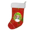 thumbnail image 1 of Carolines Treasures SC9593-CS English Foxhound Red Snowflakes Holiday Christmas Stocking- 11 x 8 In., 1 of 2