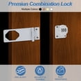 thumbnail image 3 of Password Hasp Locks Keyless Combination Lock Twist Knob No Drilling Required for Door Security Gate Gold 4", 3 of 6