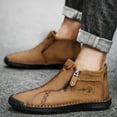 thumbnail image 3 of KELINFONG Mens Ankle Chukka Boots Slip on Loafers Mid top Flats Walking Driving Shoes Trendy Casual Shoes, 3 of 7