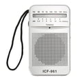 thumbnail image 5 of Radio AM FM Profesional de alta sensibilidad Formatos MP3 WMA WAV Mini radio de bolsillo vintage para viajes al aire libre en casa, 5 of 5