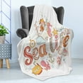 thumbnail image 4 of Toddler Soft Flannel Fleece Throw Blanket, Sea Life Theme Underwater Wildlife Creatures Animals Cartoon Style Fantasy, Cozy Plush for Indoor and Outdoor Use, 60" x 80", Multicolor, by Ambesonne, 4 of 5