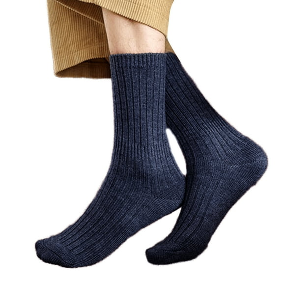 RUISINERY Wool Socks for Men,Thick Winter Hiking Socks,Breathable Warm Crews Socks Dress Socks Business Socks Cotton Ankle Socks