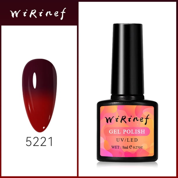 Esmalte de uñas en gel que cambia de color, con cambio de temperatura, esmalte de uñas en gel, esmalte de uñas en gel, colección Sky, uñas con degradado, para decoración de uñas DIY en casa.