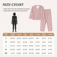 thumbnail image 6 of Junzan Pink Stripes Print Womens Pajama Sets,Long Sleeve Button Down For Women Pjs 2 Piece, 6 of 9
