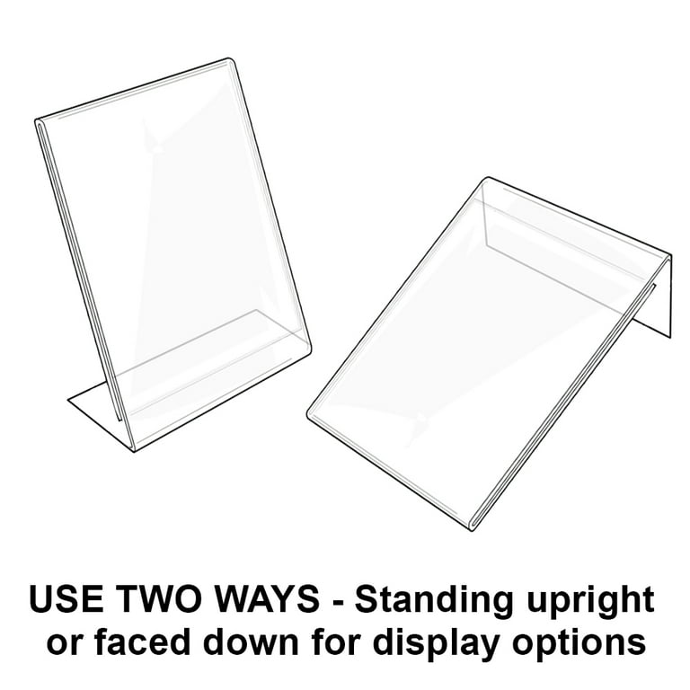 Angled Acrylic Table-Top Sign-Holder – Fixtures Close Up