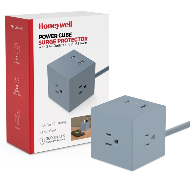 Honeywell Power Cube with 3 Outlets and 2 USB Ports photo 1
