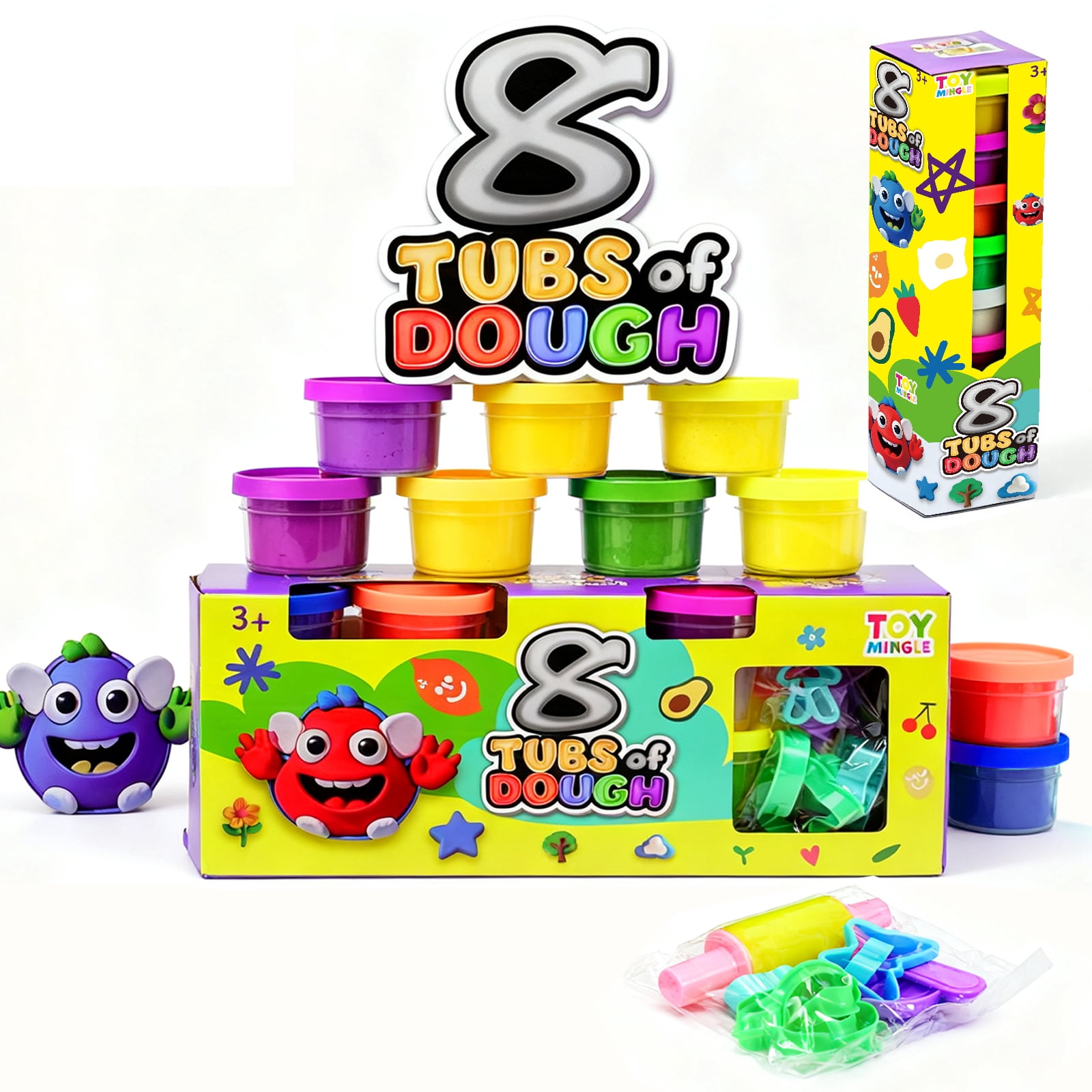 8-Color Premium Modeling Dough Set with Molds & Tools - 1077g Large Capacity Creative Play Kit for Kids - Non-Toxic Art & Craft Supplies
