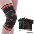 thumbnail image 2 of Spencer 1PC 3D Weaving Compression Knee Sleeve Brace for Men & Women, Kneepad Support with Adjustable Strap for Pain Relief, Running, Athletic, Crossfit (M,Green), 2 of 8