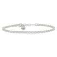 thumbnail image 4 of Sterling Silver Anklet 9 inch mm Polished Four Leaf Clover 9in Plus 1in Ext., 4 of 7