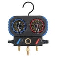 thumbnail image 2 of 3-Way AC Diagnostic Manifold Gauge Set With Case For Charging Fits R410A R134A R22 R404A Refrigerants 5FT Hoses, 2 of 5