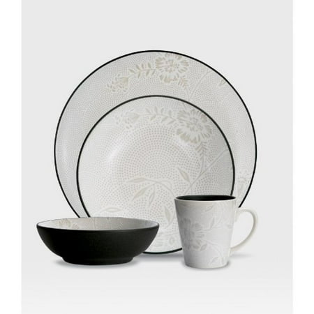 Noritake Colorwave Bloom 4-Piece Place Setting, Graphite