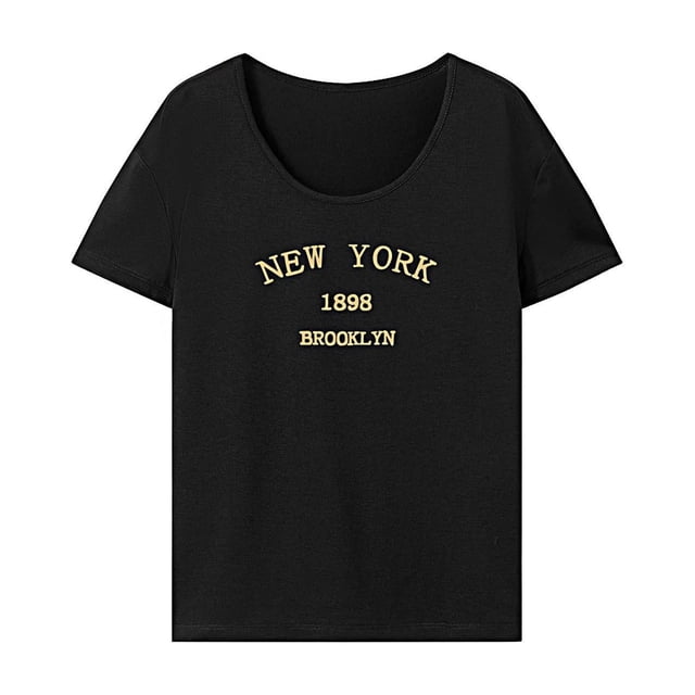 Camiseta de mujer verano simple transpirable cuello redondo camiseta para oficina vacaciones mujer SG