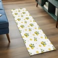 thumbnail image 3 of Cute Lemon Summer 2'x6' Runner Rugs for Hallway Kitchen Bedside Non Slip Washable, Farmhouse Floral Botanical Leaves Entryway Rug Runners with Rubber Backing, Long Carpet Runner for Laundry Room, 3 of 8
