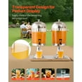 thumbnail image 4 of VEVOR Drink Dispenser 2.1 Gal x 2 Beverage Dispenser for Party with Spigot Tray, 4 of 9