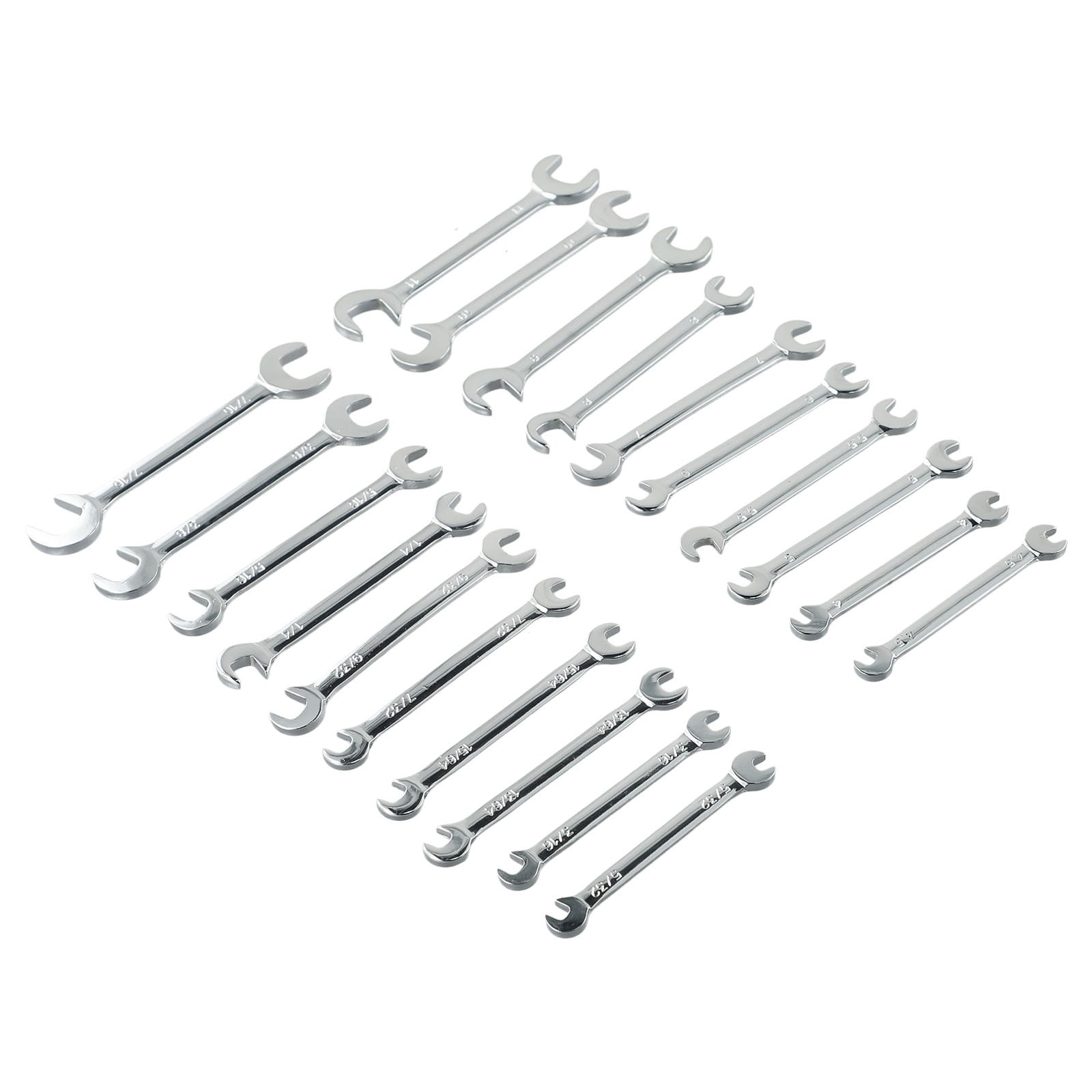 20 Pcs Combination Spanner Set Small Wrench Metric SAE Imperial Portable Tool
