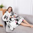 thumbnail image 5 of Oversized Wearable Blanket Hoodie,Pug and Love Heart Sherpa Blanket Hoodie with Super Pockets,Super Warm Fuzzy Pullover for Women & Men, 5 of 6