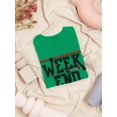 thumbnail image 3 of Week End Fashion Banner Shaped T-Shirt Women -Image by Shutterstock, Female Small, 3 of 4