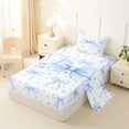 thumbnail image 2 of Erosebridal Cute Coquette Bow Twin Sheet Sets For Girls,Blue Dreamy Princess Style Kids Bedding 3-Piece, 2 of 6