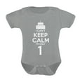 thumbnail image 1 of Tstars Boys Unisex 1st Birthday Gift Birthday Gift for 1 Year Old I Can't Keep Calm I'm One Cake Cute Birthday Party Birthday Gifts for Baby Boy B Day Baby Bodysuit, 1 of 6