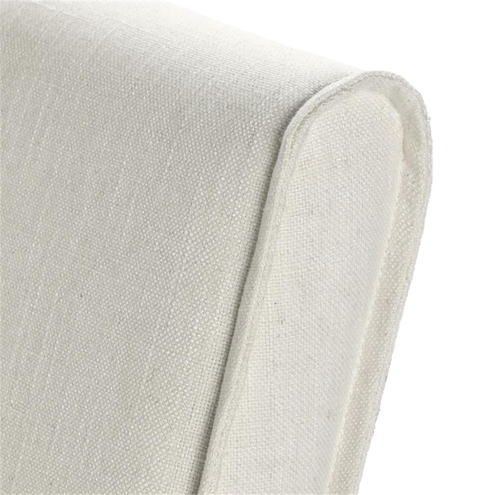 Pemberly Row White Fabric Upholstered Parsons Dining Chairs (Set of 2)