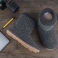 thumbnail image 3 of Cozylook Men's Boot Slippers - Cozy Fleece Indoor House Sock Shoes with Non-Slip Grippers, Warm Sherpa Lined, 3 of 6
