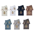 thumbnail image 2 of Authentic Hotel and Spa  Turkish Cotton Pineapple Embroidered 3 piece Towel Set Grey, 2 of 5