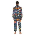 thumbnail image 4 of FORMRS Onesies Pajama for Adults Unisex Hoodie Winter Jumpsuit One Piece Sleepwear, Sizes S-2XL, Art Flowers, 4 of 7