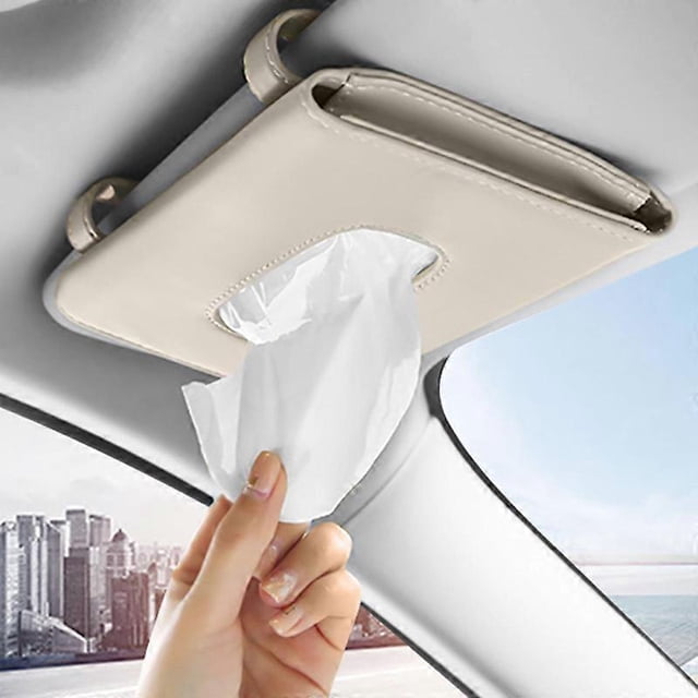 PU Leather Car Visor Tissue Holder Car Tissue Organizer Box Paper Towel Holder Car Napkin Holder For Sun Visor Seat Back