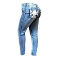 thumbnail image 6 of Jack David Acid Wash Skinny Stretch Jeans Women's Plus, 6 of 11