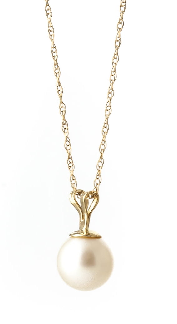 Galaxy Gold 14K Yellow Gold Pearl Pendant Necklace - June Birthstone - Balance & Intuition - 16" to 24" - Fine Jewelry for Women