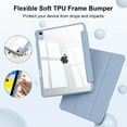 thumbnail image 5 of DWPSG Case for iPad (A16) 11th/10th Generation (2025/2022) with Pencil Holder, Clear Transparent Back Shell Slim Stand Shockproof Tablet Cover, Auto Wake/Sleep,Blue, 5 of 10