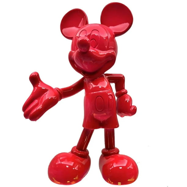 Disney-figura de Mickey Mouse, figura de acción de postura de bienvenida de resina, modelo de dibujos animados de Anime, estatua, adorno para niños, juguete Gi, 20/29cm