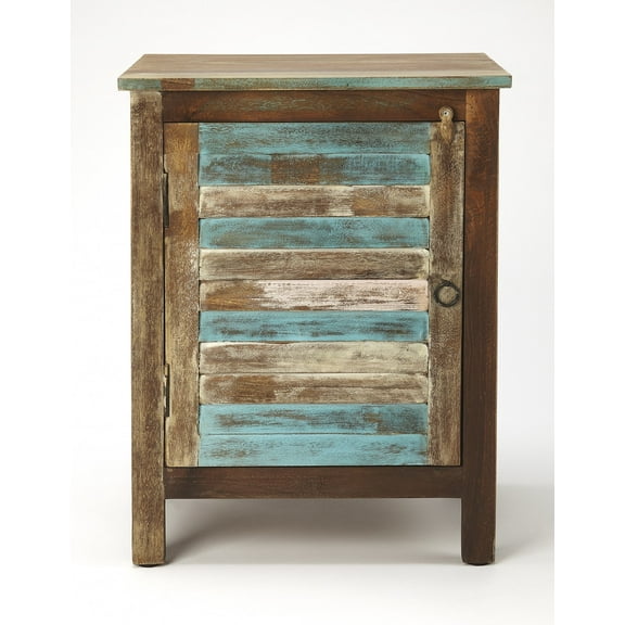 Rustic Shutter Painted Accent Cabinet