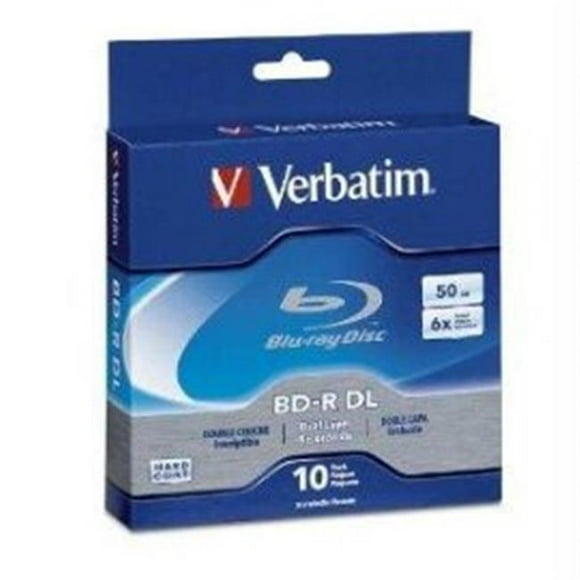 Verbatim 50 GB 6x Blu-ray Double Layer Recordable Disc BD-R DL - 10-Disc Spindle