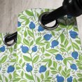 thumbnail image 3 of Ambesonne Fruits Grommet Curtain, Flowering Blueberry Leaf, 50" x 72", Violet Blue Lime Green, 3 of 6
