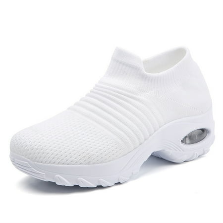 

Women s Shoes Large Size Slip-on Elastic Cuff Shoes Mesh Low-top Set Feet