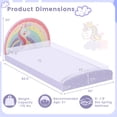 thumbnail image 3 of Costway Twin Floor Bed Frame with 210D Oxford Cloth Floor Mat, Middle Support Slat Purple, 3 of 10