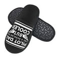 thumbnail image 2 of Pilot Dad Like A Normal Dad But Cooler Mens Womens Indoor Plush Scuff Slippers Cozy Memory Foam Scuff Slippers Casual Slip On Warm House Shoes Non-slip Home Shoes Medium, 2 of 5