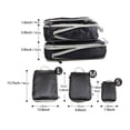 thumbnail image 4 of 3PCS Compressed Packing Cubes Travel Storage Organizer Set Mesh Visual Luggage Portable Convenient Lightweight Suitcase Bag Grey, 4 of 5