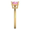thumbnail image 3 of 2 ct Cushion Cut Simulated Pink Diamond Solitaire 18K Yellow Gold Womens Engagement Ring, 3 of 5