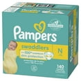 Pampers Swaddlers Diapers Size Newborn, 140 Count (Select for More