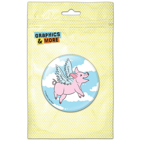 Flying Pig Pinback Button Pin Badge