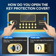 BESAFETY 2.5 Cuft Safe Box, Digital Keypad Home Security Safe With Fireproof Waterproof Bag & Adjustable Shelf