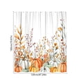 thumbnail image 3 of Fall Shower Curtain with Autumn Leaf Pattern, Waterproof Bathroom Panel with Rust Resistant Holes, Fall Decor Home Accent for Bath Stall Tub, 3 of 6