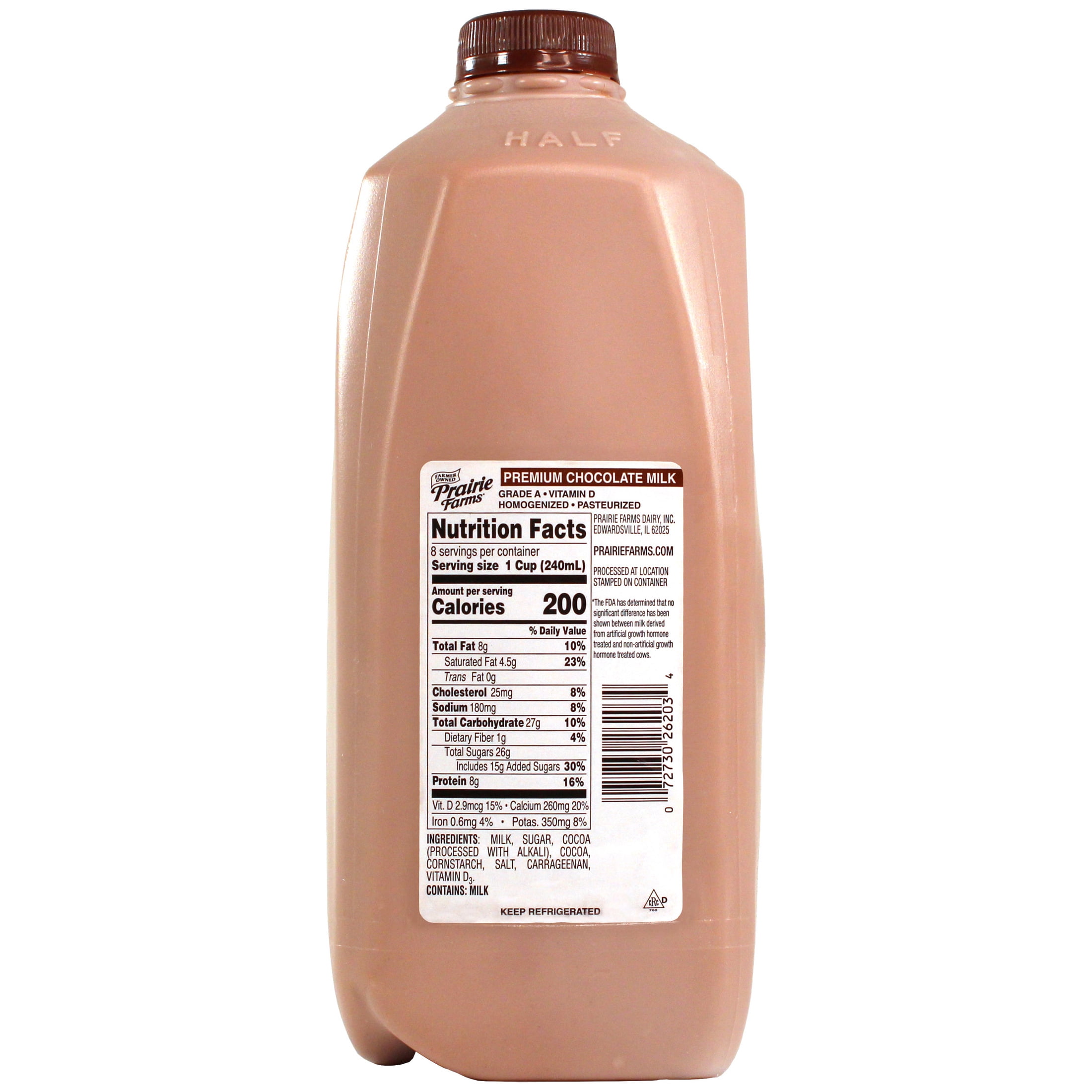 Prairie Farms Premium Chocolate Milk, Half Gallon, 64 Fl Oz